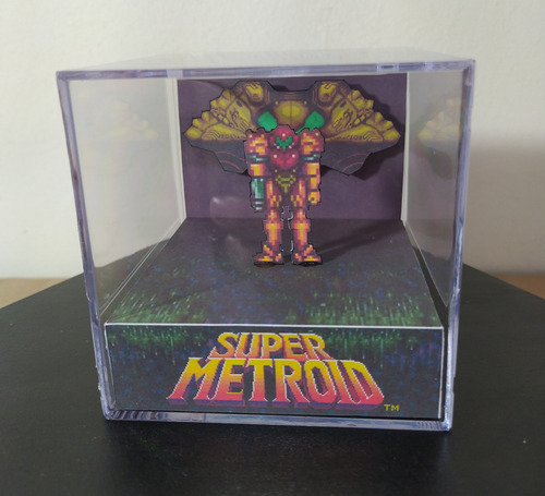 Cubo Diorama Super Metroid Snes