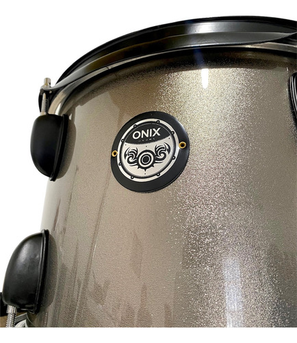 Bateria Nagano Completa Onix Rock Deep Silver Bumbo 22 Pol