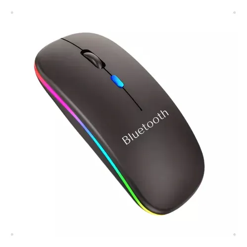 comprar Mouse Sem Fio Wireles Recarregável Optico Led Rgb Ergonômico