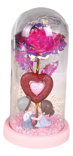 Decoración De Valentín, Rosa De Cristal, Regalo Base Rosa
