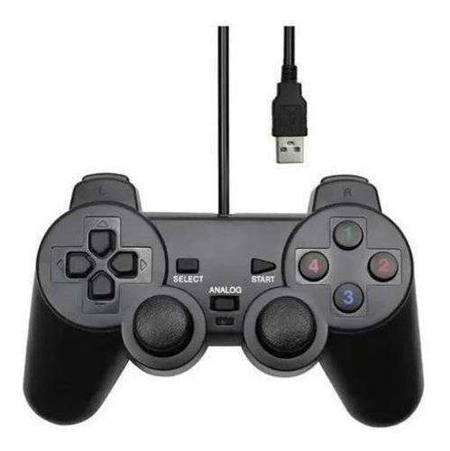 Controle Joystick Dualshock Usb Ps3 Playstation Pc Com Cabo