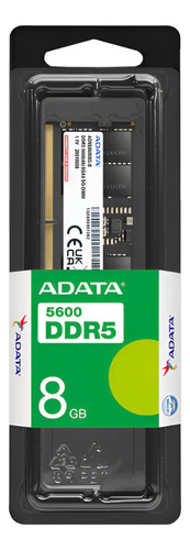 Memória Ram 8gb Ddr5 4800mhz Cl40 Adata Ad5u48008g-s P/ Pc