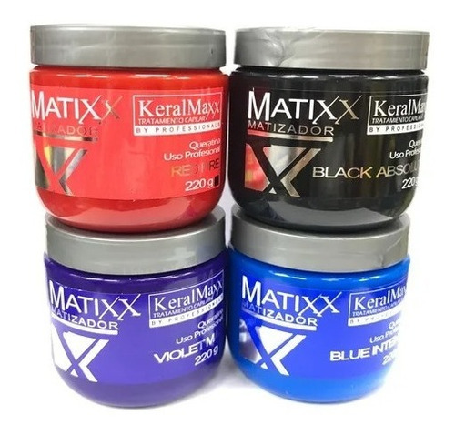 Pack 4 Matizadores Violeta, Azul, Rojo, Grafito Matixx 220g