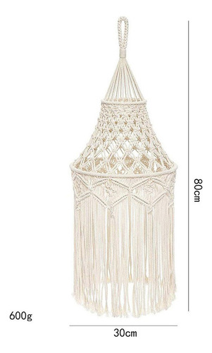 - 2x Macramé Lámpara Sombra Moven Tapiz Crochet Luz Cubierta