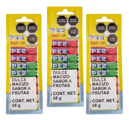 Pastillas Pez, Repuesto Dispensador, Sabores Frutales (3 Pz)