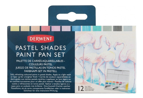 Acuarelas Pastel Paint Pan Set Derwent X 12