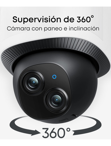 Cámara De Seguridad Inalámbricas Eufy Floodlight Cam E340, Cámara de Vigilancia Dual 6mp+3mp, 360° Pan & Tilt, 2,000 Lúmenes, Seguimiento Inteligente por AI, Cámara de exterior, IP65 Impermeable, Wifi