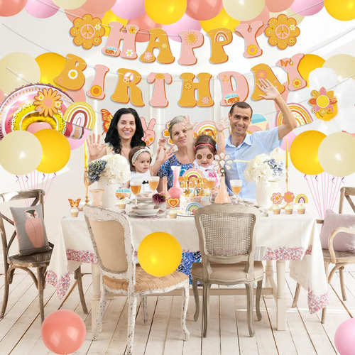 Decoraciones De Fiesta Geniales, Incluyen Pancarta Retro De