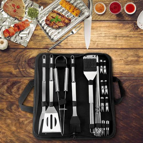 Herramientas Para Barbacoa Con Bolsa De 20 Juegos