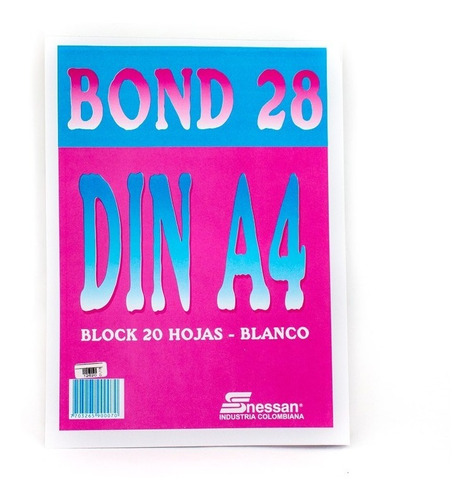 Block Bond 28 A4 X 20 H. Nessan
