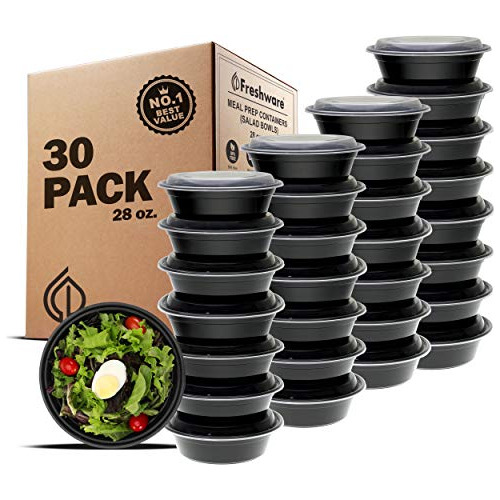 Freshware Meal Prep Contenedores Paquete 30 Cuencos Con Tapa