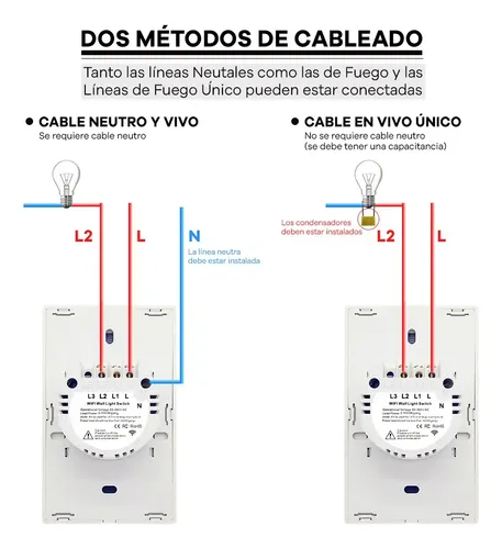 Interruptor Inteligente Wi-Fi TesPower Táctil Negro Alexa Siri