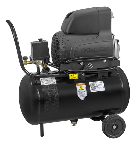 Compressor Schulz Csi 8.6 Pratiko 25 Litros 120 Libras 2 Cv Preto Monofásico
