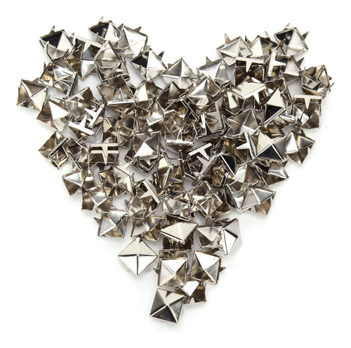 100 Pcs 9 Mm De Latón De Cobre Cuadrado Rechazas Accesorios