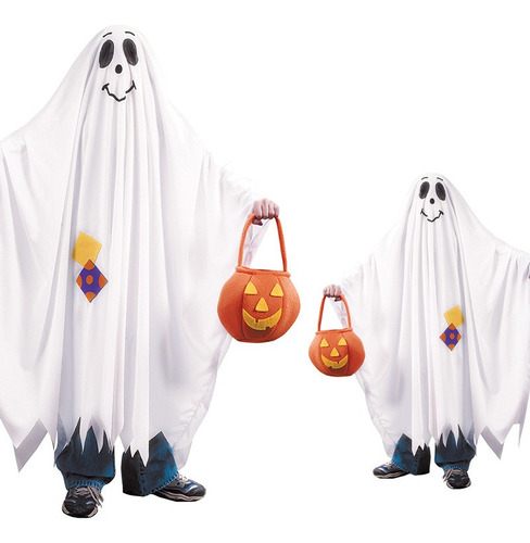 Capa Larga De Fantasma Para Niños Y Niñas De Halloween