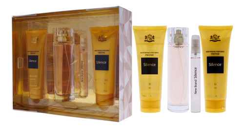 Set De Regalo Perfume New Brand Prestige Silence, 100 Ml, 4