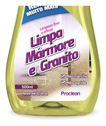 Imagem 2 de 4 de Limpa Marmore E Granito 500ml - Proclean
