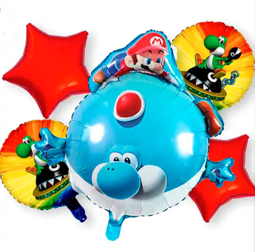 Globos Mario Bros Diseño Nuevo Cumpleaños Fiesta Infantil