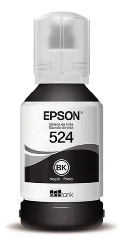 Botella De Tinta Epson T524 Negro 127ml