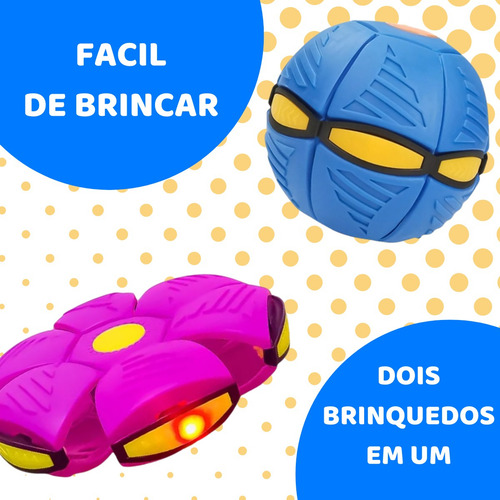 Bola Mágica Disco Voador Brinquedo Ao Ar Livre Bola Maluca Cor Rosa-chiclete