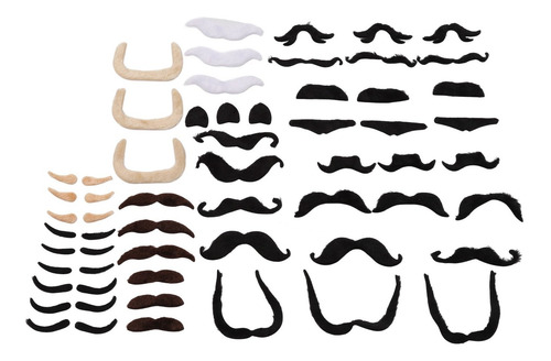 Set De Barba Con Cejas Postizas, De Franela Corta, Artificia