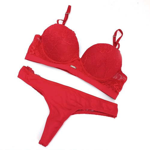 Conjunto Ropa Interior Corpiño Push Up Colaless Kaury 4030