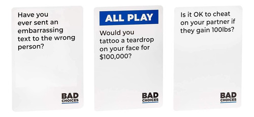 Juego De Cartas Malas Elecciones Y Expansion After Dark