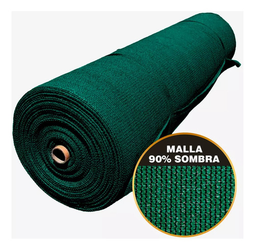 Malla Sombra 2x50 Mts Rollo Raschel 90% Inmatmex Lienzo