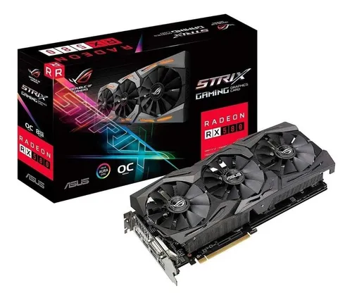 comprar Asus Rog-strix-rx580-o8g-gamingoc Edição Gddr5 Dp Hdmi Dvi V