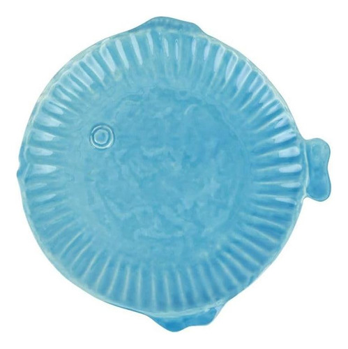 Plato Para Ensalada Vietri Pesce Serena Aqua, Póster De Gres