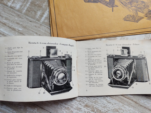 Antiguo Manual Ikonta  Cámara Fotografíca 