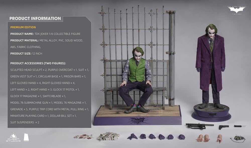 Imagen 3 de 4 de Joker Inart Premium Edition 1/6 No Hot Toys Fpx