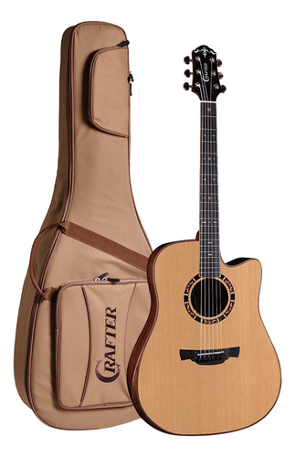 Violão Folk Cutway Aço Crafter Vl D-17ce Pro Com Bag M-line