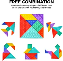 Comprar Tangram Popit Juego De Puzzle Burbuja Rompecabeza