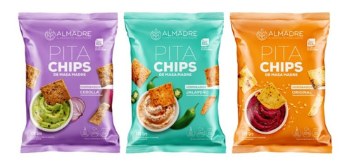 Pack X 12 Pita Chips Masa Madre A Elección 170g Almadre