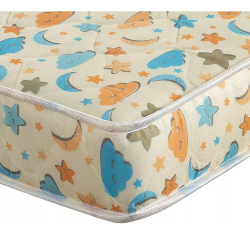 Colchão Almofada Infantil Bebê 1,30 Metros Mini Cama Berço Amarelo/70cm