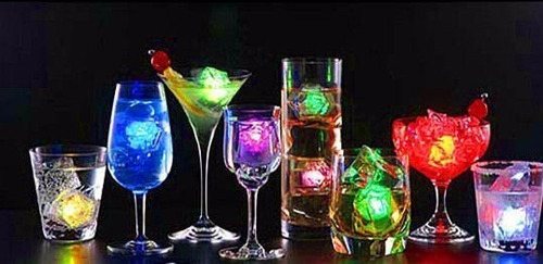 550 Cubos Hielos Luz Led Sumergibles Cambio Color Automático