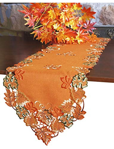 Camino De Mesa Granddeco Harvest Fall, 13 X 54, Bordado