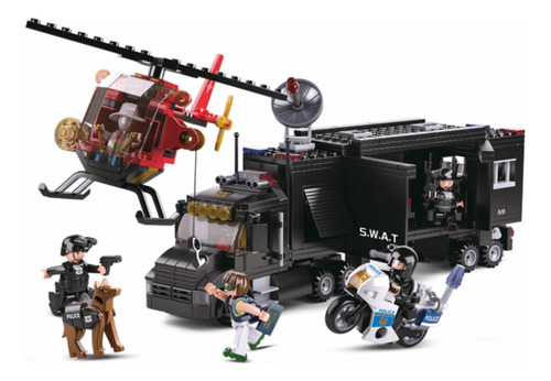 S.w.a.t. Police- Armable Con Bloques 540 Pzas Y 5 Figuras 540 S.w.a.t. Police