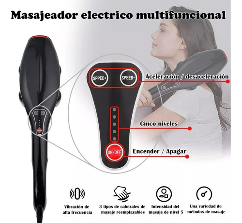Masajeador Eléctrico Masajeador Espalda 5 Modos Masajeador