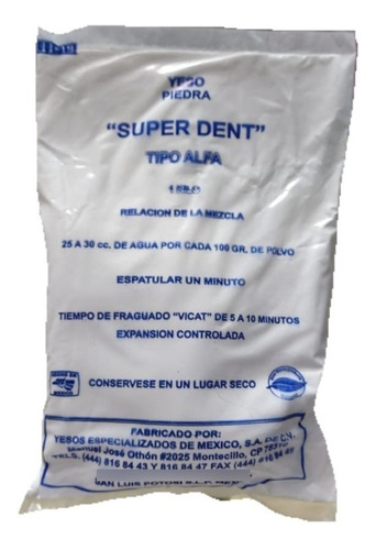 Yeso Piedra Super Dent Tipo 3 