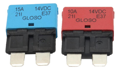 2 Pack Blade Fusible Disyuntor Automático Restablecimiento