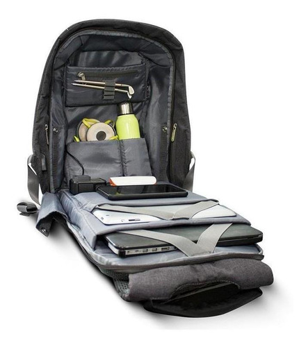 Imagen 4 de 9 de Mochila Antirrobo Skypeak Negra Para Laptop 15 Funda Lluvia