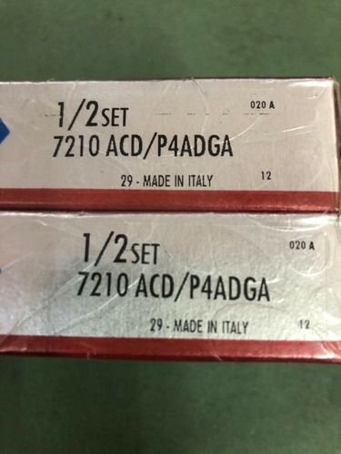 Skf 7210acd/p4adga Angular Contact Bearing Set 50x90x20m Eez