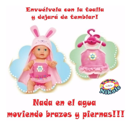 Nikole La Nadadora Muñeca Nada Lalelu Original Mundo Manias