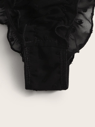 Lenceria Sexy Conjunto Sujetador Y Panty De Encaje Negro