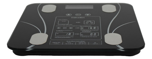 Bascula Control De Peso Digital Personal Inteligente /qs Color Negro