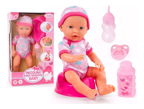Imagen 1 de 10 de Piccolina Muñeca Bebe Recien Nacido Bay 30cm 9302300 Bigshop