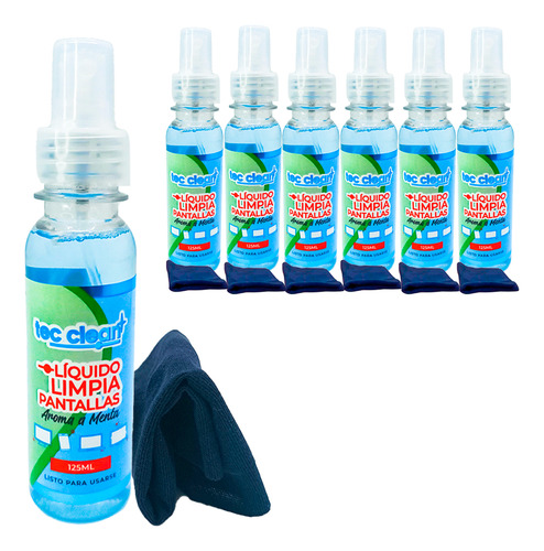 Limpiador De Pantallas Tec Clean 125ml Kit De 6 Unidades