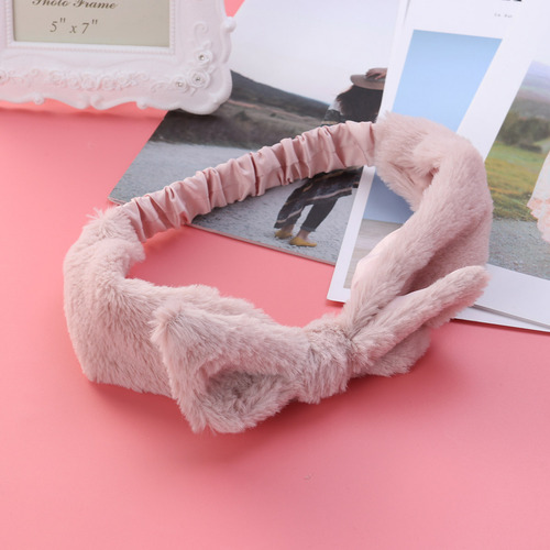 Diadema De Peluche Con Orejas De Conejo Para Mujer, Adorable